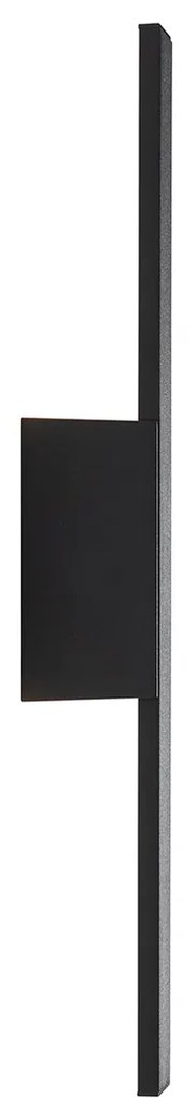 Candeeiro de parede exterior moderno preto com LED incl. IP54 - Jamal Moderno