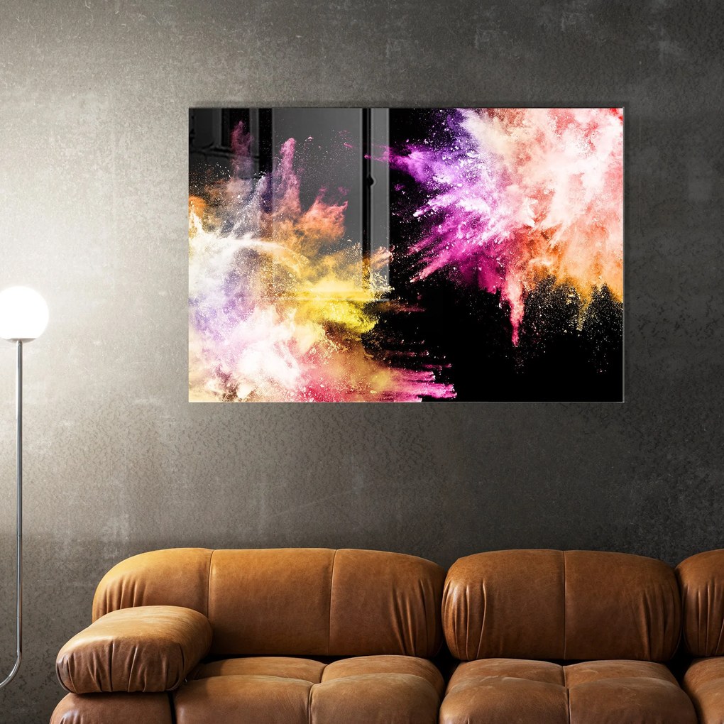 Pintura Decorativa em Vidro Temperado UV-005 – Multicolor – 70 x 100 c