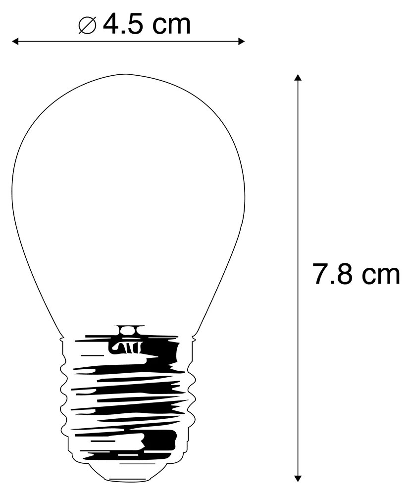 Conjunto de 3 lâmpadas LED reguláveis inteligentes E27 P45 4,5W 400 lm 2200-4000K