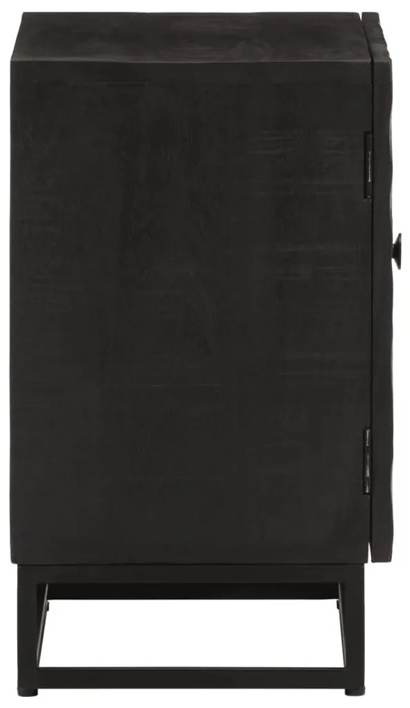 Mesa de cabeceira 40x30x50 cm mangueira maciça/ferro preto