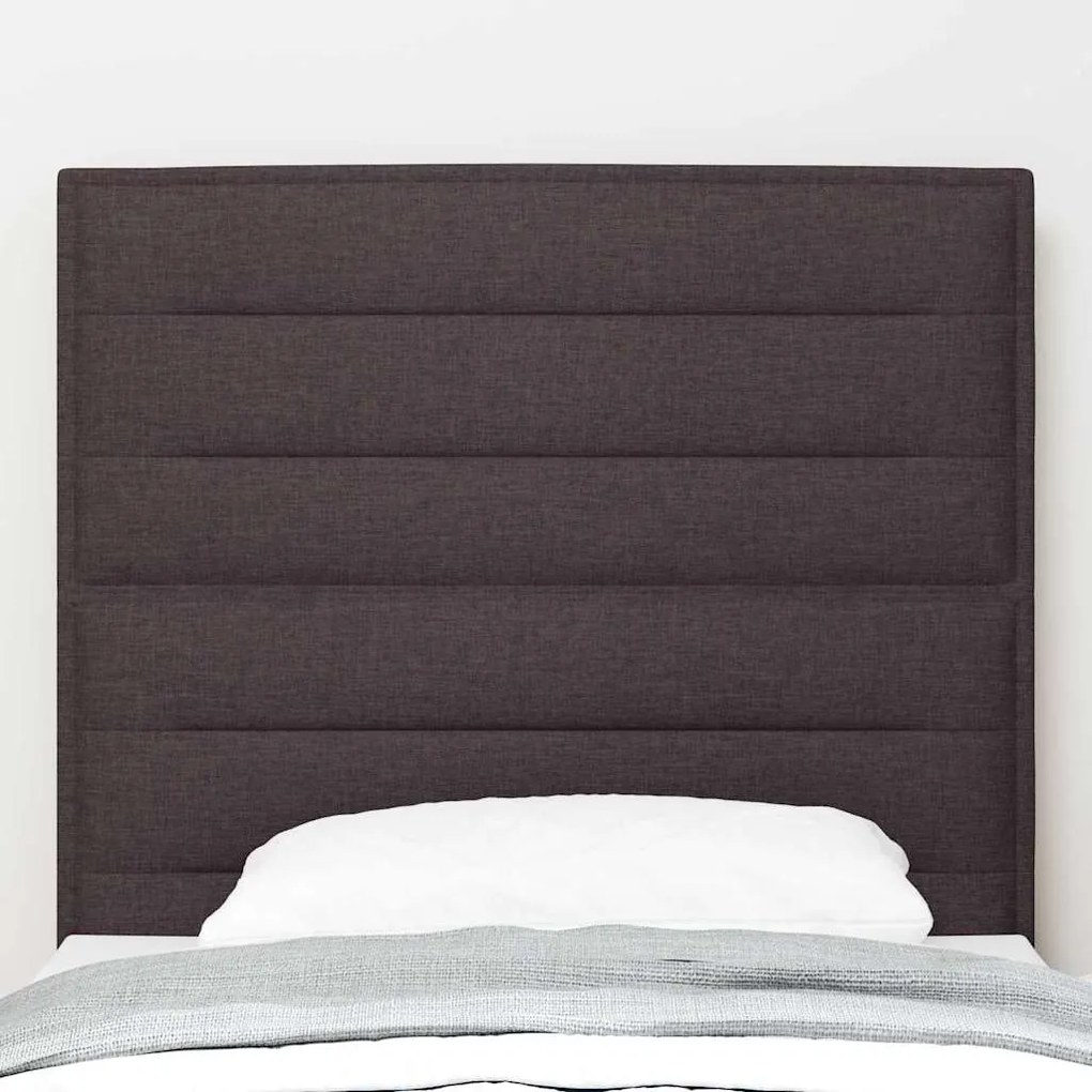 Cabeceira LED Design Linhas Castanho 80 cm Tecido