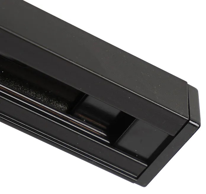 Sistema de trilhos com 3 focos monofásicos preto com dourado - Jeana