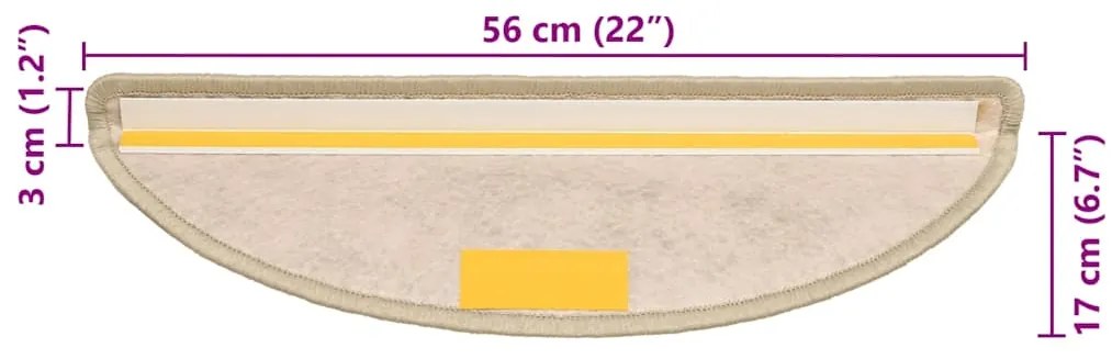 Tapetes escada adesivos aspeto sisal 30pcs 56x17x3cm