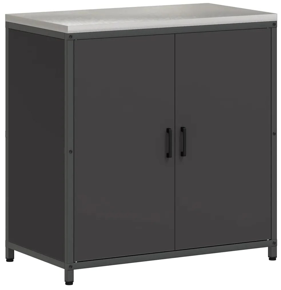 Conjunto de Armazenamento de Cozinha com prateleira 2 pcs Preto
