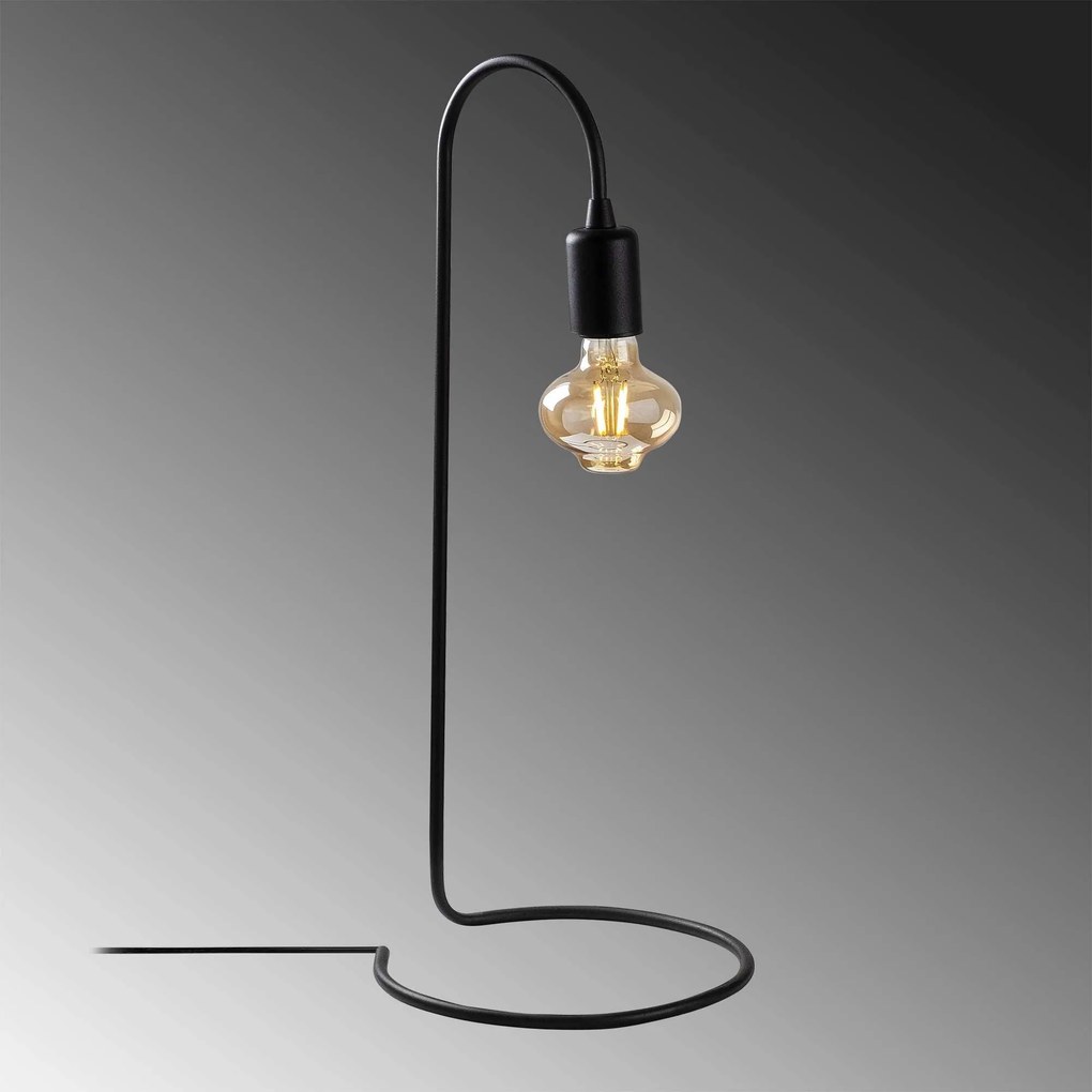 Candeeiro de Mesa Yilan – Preto – 20 x 27 cm