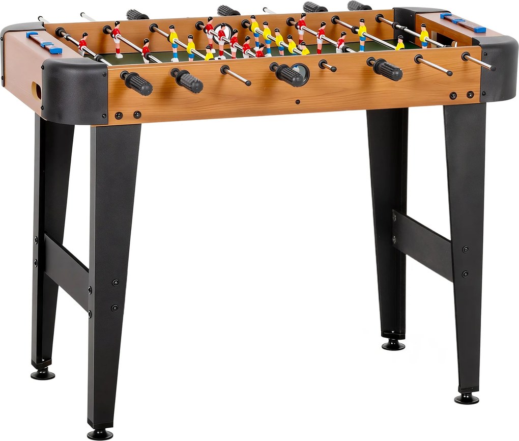 SPORTNOW Pebolim 92 cm, 22 jogadores, 2 bolas, marcadores manuais, pegas antiderrapantes, castanho | Aosom Portugal