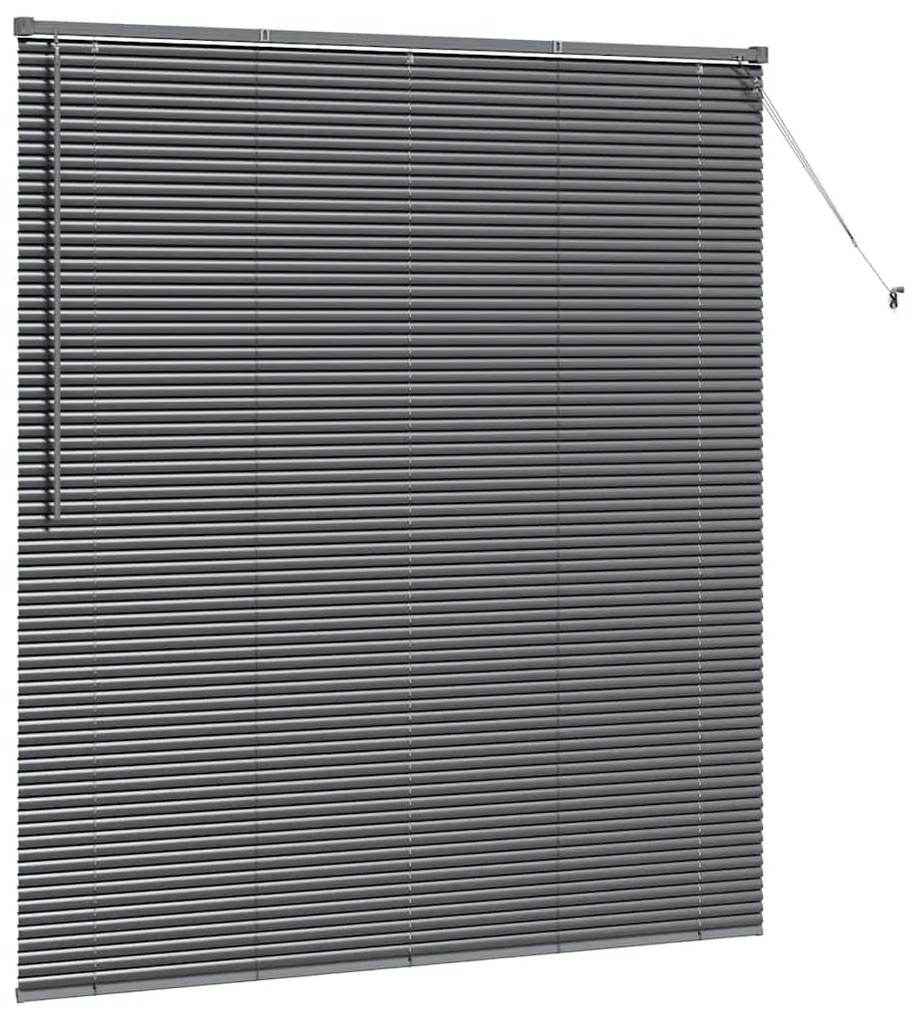 Persiana de Janela Cinzento-escuro 80 x 130 cm Alumínio