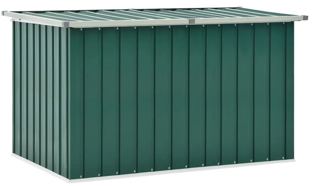46265 vidaXL Caixa de arrumação para jardim 149x99x93 cm verde