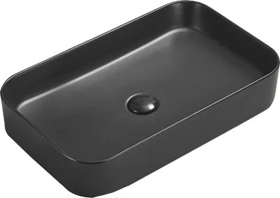Mexen Vena lavatório de bancada 71 x 37 cm, preto mate - 22196085