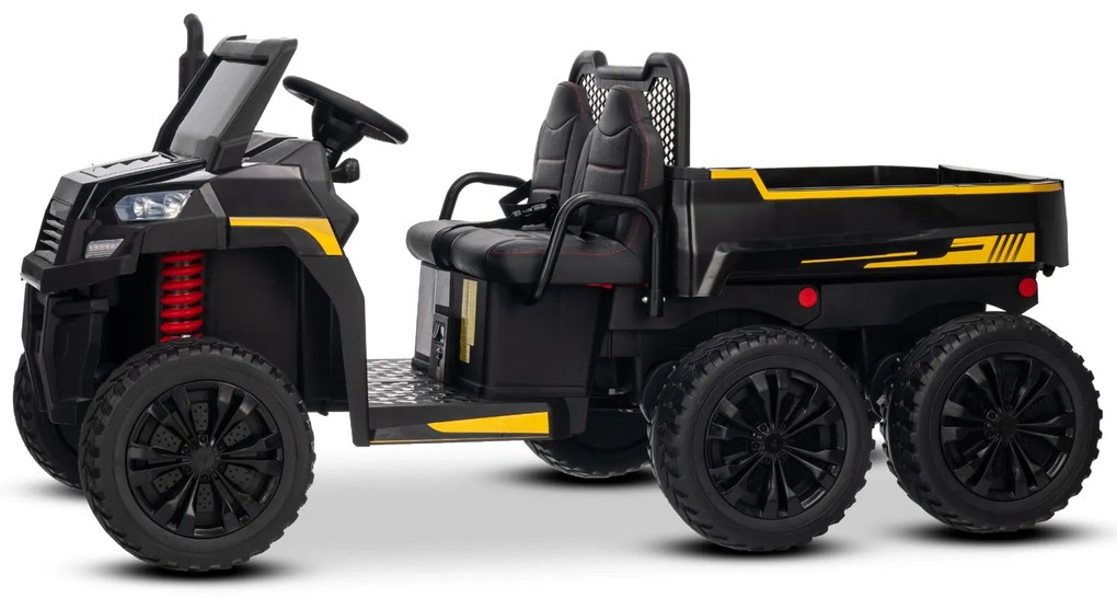 Carro elétrico para crianças RIDER 24V com tração nas quatro rodas (4X 200W), 2 Lugares bateria de lítio, rodas EVA, assento duplo em couro sintético