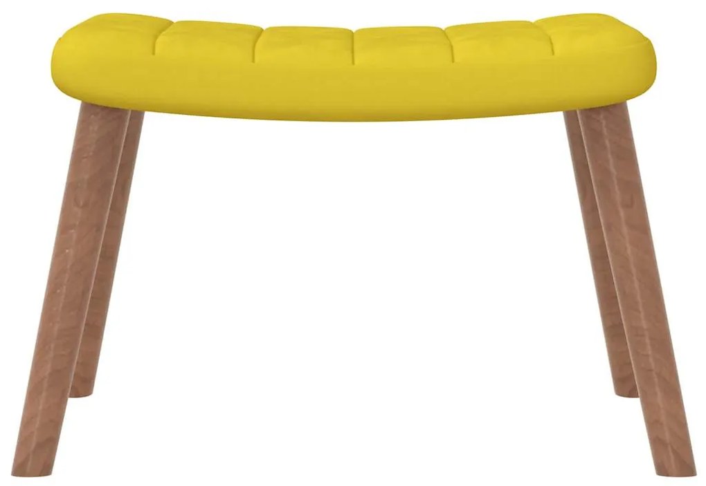 Cadeira de baloiço com banco veludo amarelo mostarda