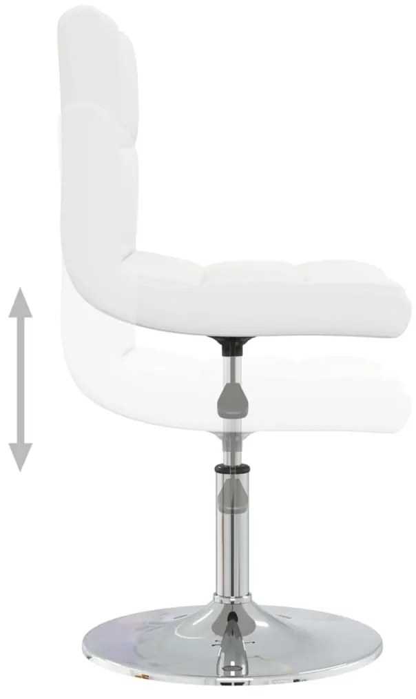 Cadeiras de jantar 4 pcs couro artificial branco