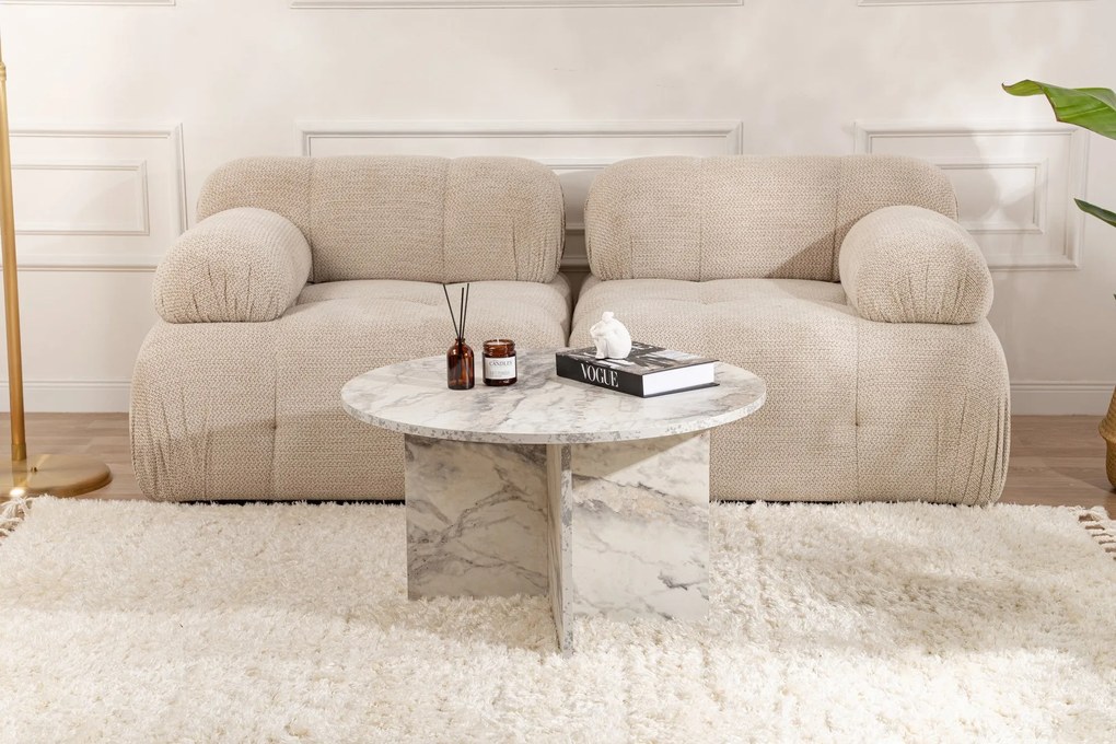 Mesa de Centro Harmoni – Mármore Freesia – 80x45x80 cm
