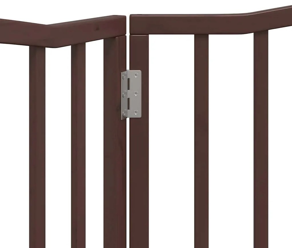 Portão p/ cães dobrável 2 painéis 160cm álamo carvalho castanho