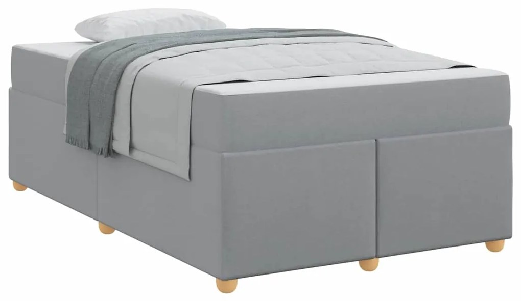 Estrutura de cama com colchão Cinzento-claro 120 x 200 cm