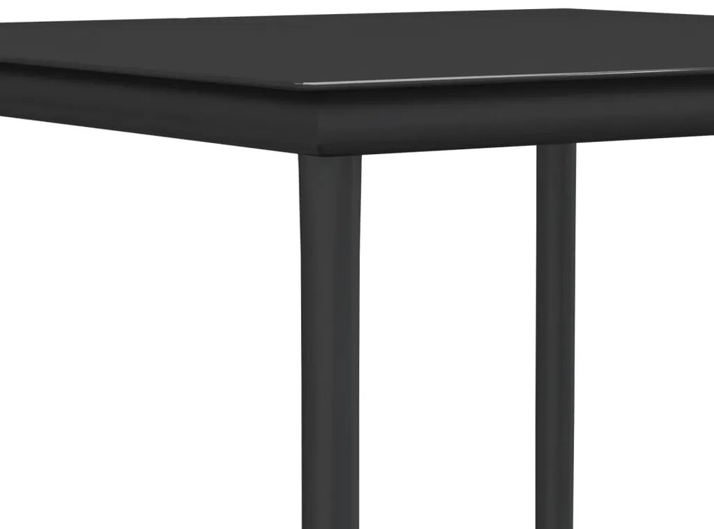 3 pcs conjunto de jantar p/ jardim c/ almofadões vime PE e aço