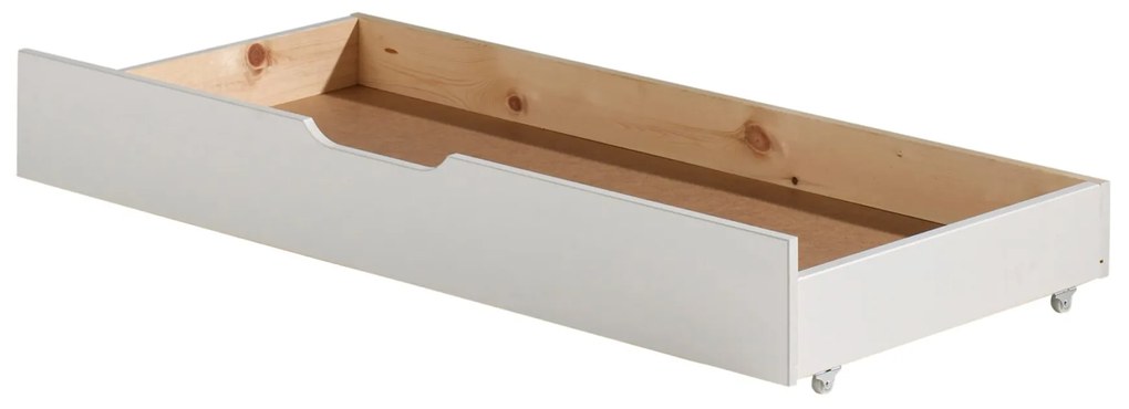 Cama infantil JUMPER transformável em 3 medidas 140, 160 e 200 cm + Estrado + Gaveta Branco