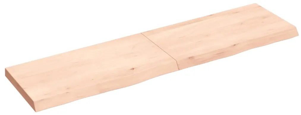vidaXL Prateleira de parede 120x30x(2-4)cm carvalho maciço não tratado