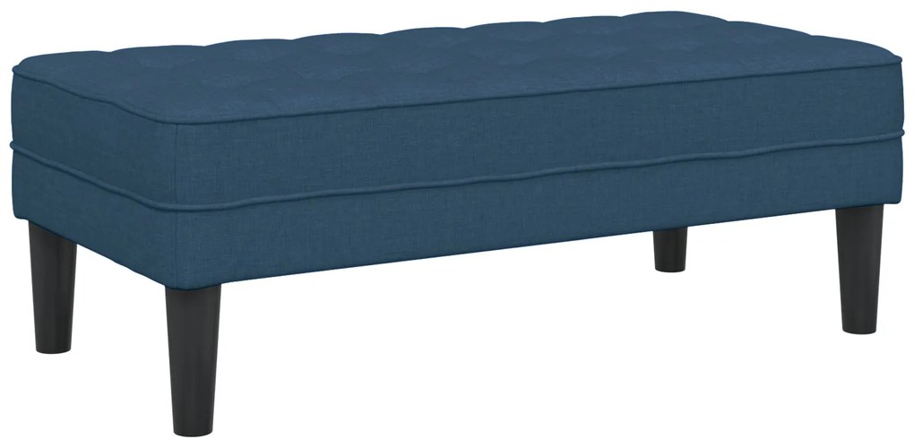 Banco vidaXL Azul 113x57x39 cm Tecido