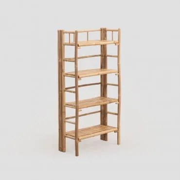 Estante 60x120 Cm Em Bambu Iciar Bambu - Sklum