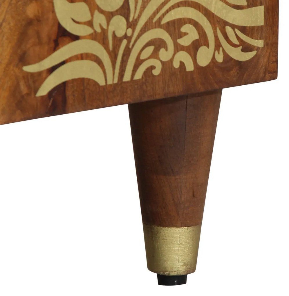 Armário para TV 105x33x46 cm Madeira Sólida de Mangueira