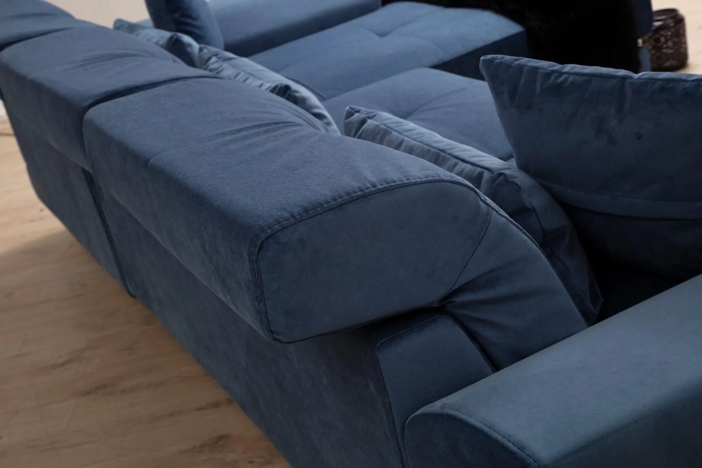 Sofá de Canto Frido – Azul Marinho – 304 cm x 190 cm