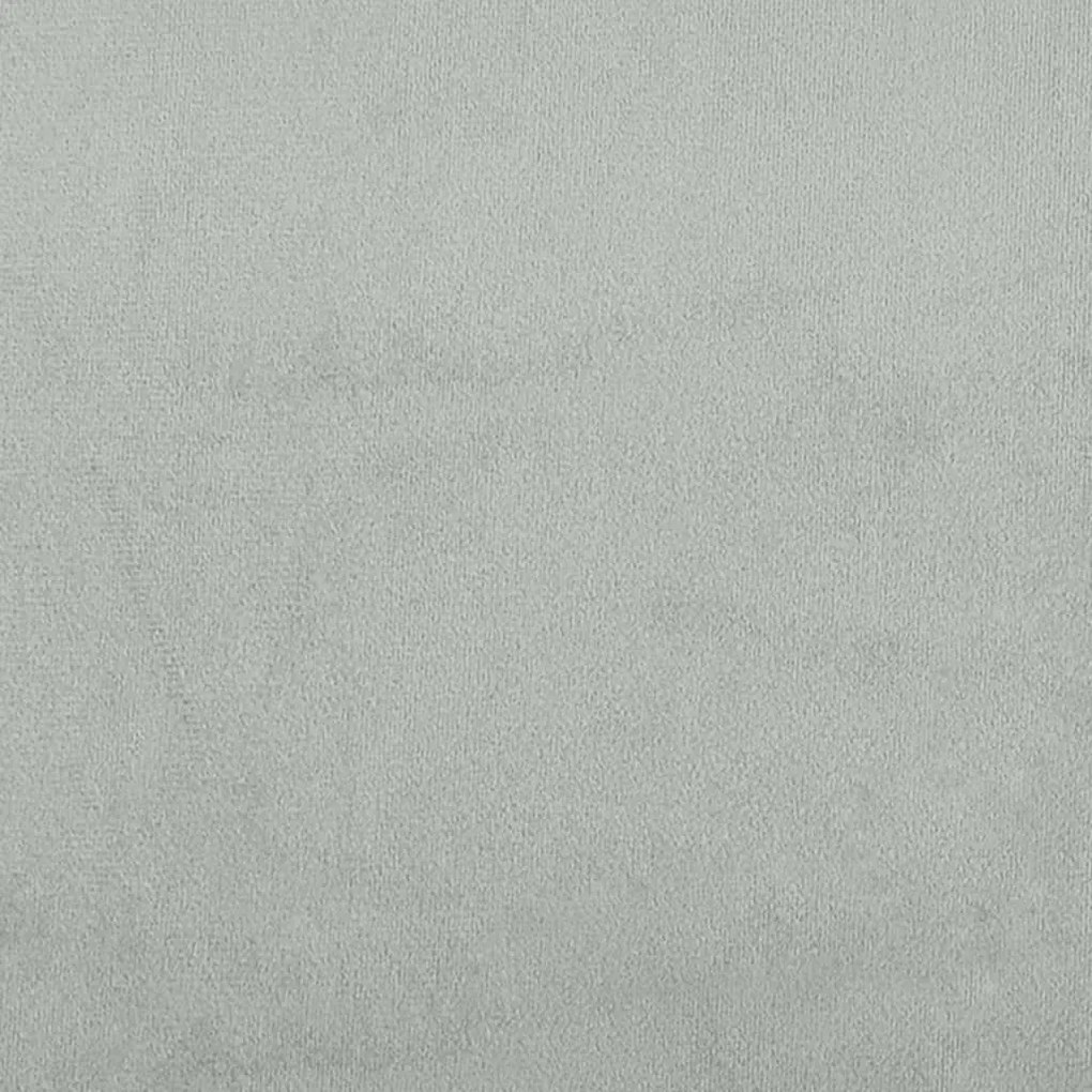 Sofá de 2 lugares 120 cm veludo cinzento-claro