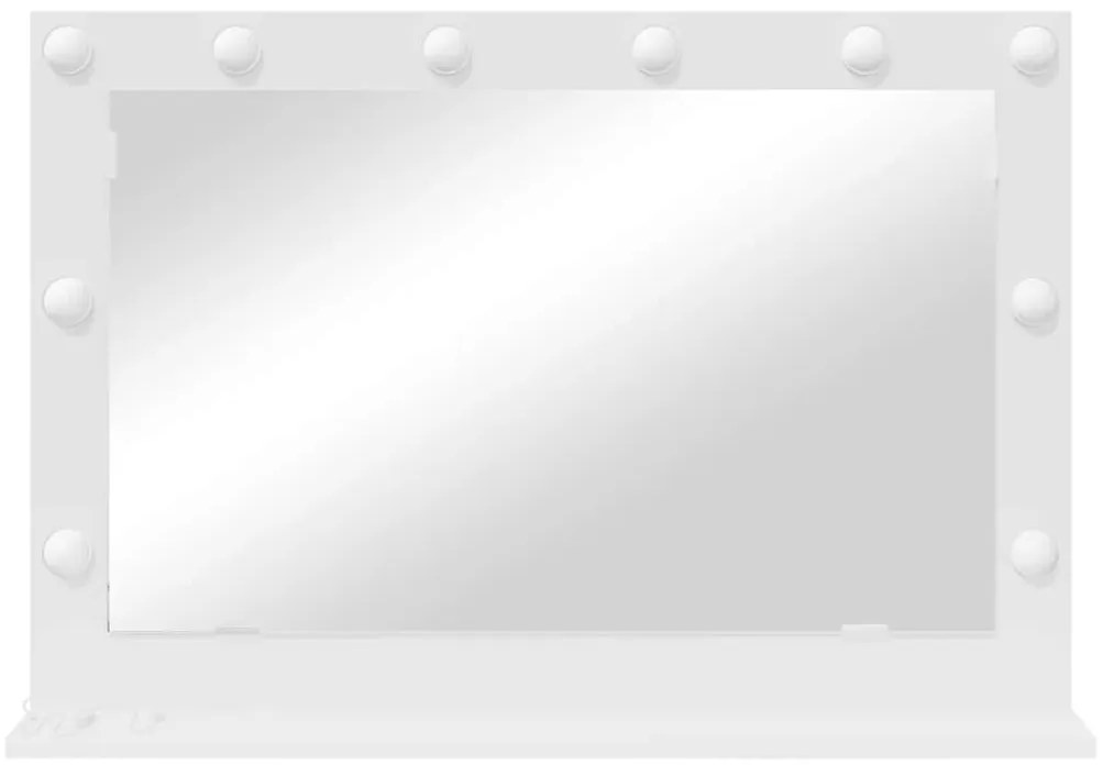 Espelho de Maquiagem com Luzes LED Branco 80x55x18 cm