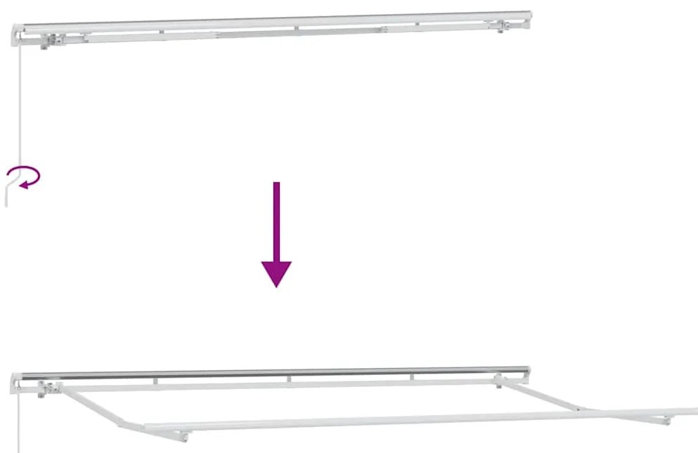 Toldo Retrátil Multicolorido e Laranja e Cinza e Azul e Branco
