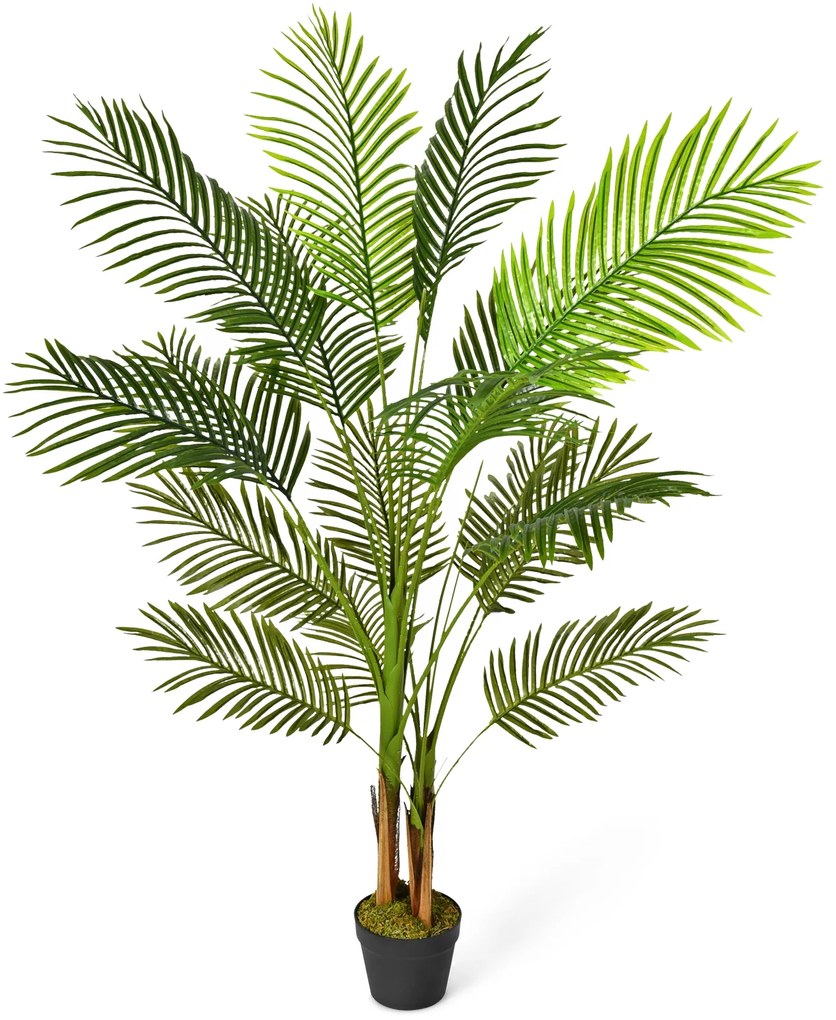 Planta Artificial 1,5 m Palmeira Fenix Falsa Artificial com Pote para Decoração de Escritório Presente Verde para Sala de Estar