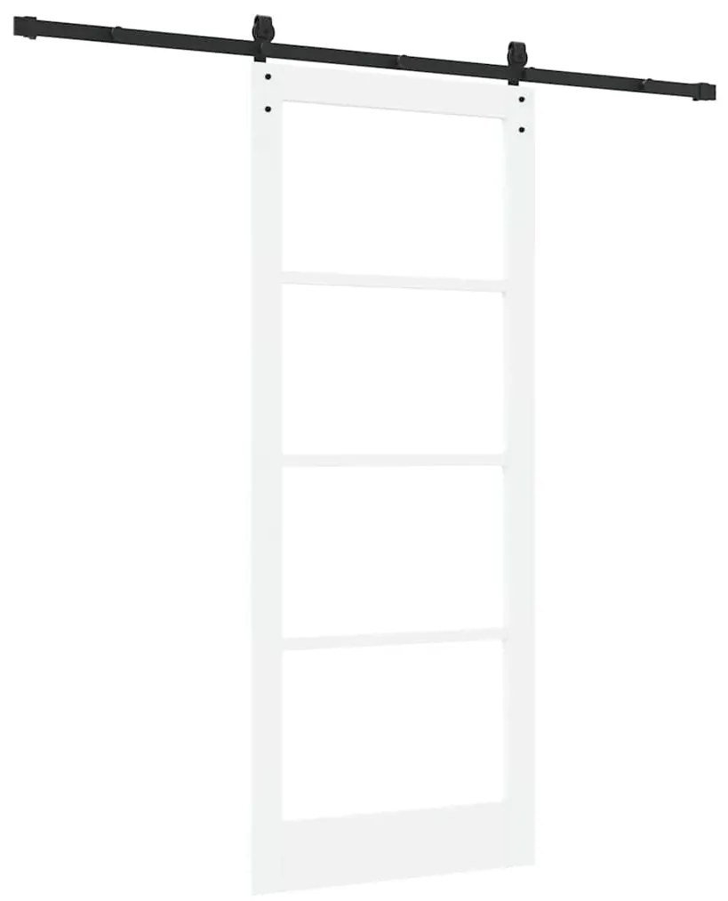 Porta Deslizante com Conjunto de Ferragens 'ORKDAL'Branca 86x211 cm