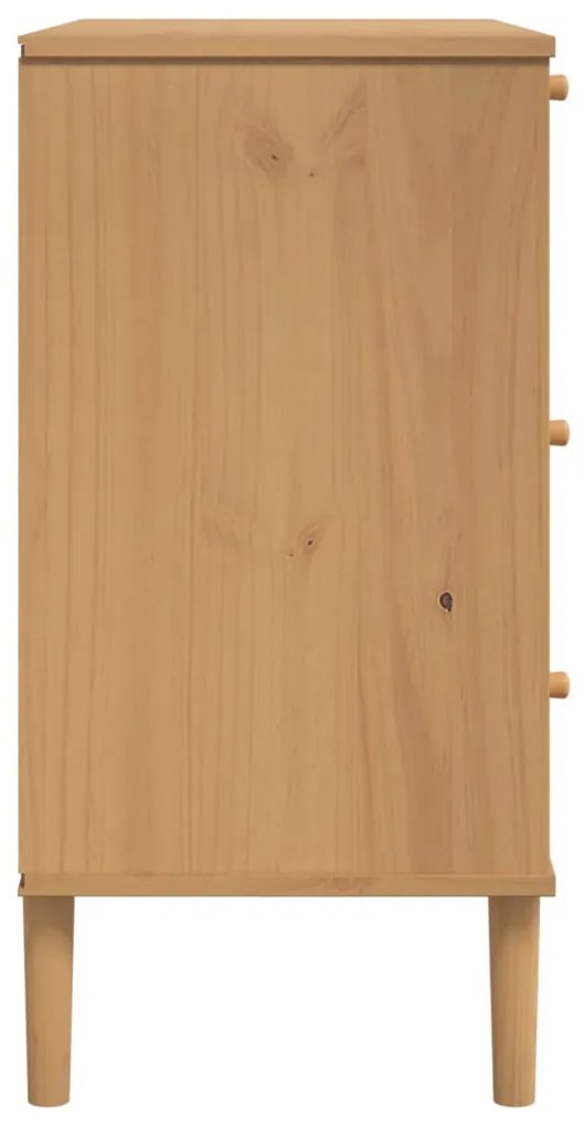 Armário de gavetas SENJA 80x40x80 cm pinho maciço castanho