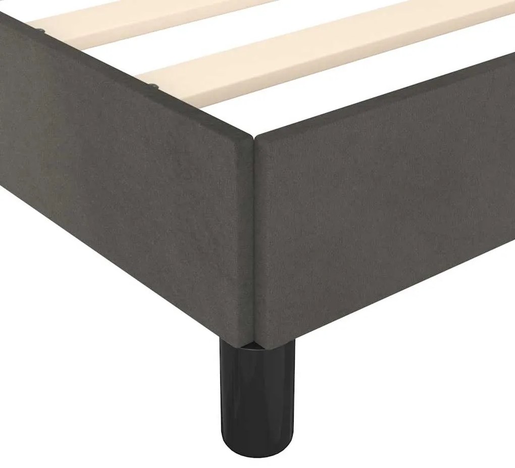 Estrutura de cama sem colchão 120x200 cm veludo cinzento-escuro