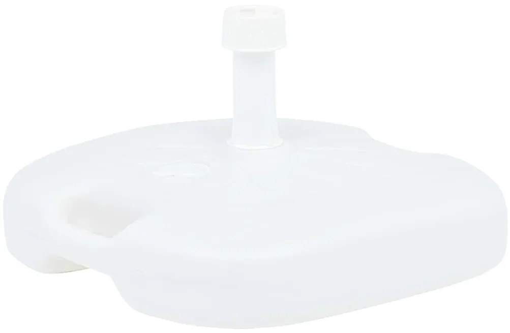 Base de guarda-sol enchimento c/ areia/água 16L plástico branco