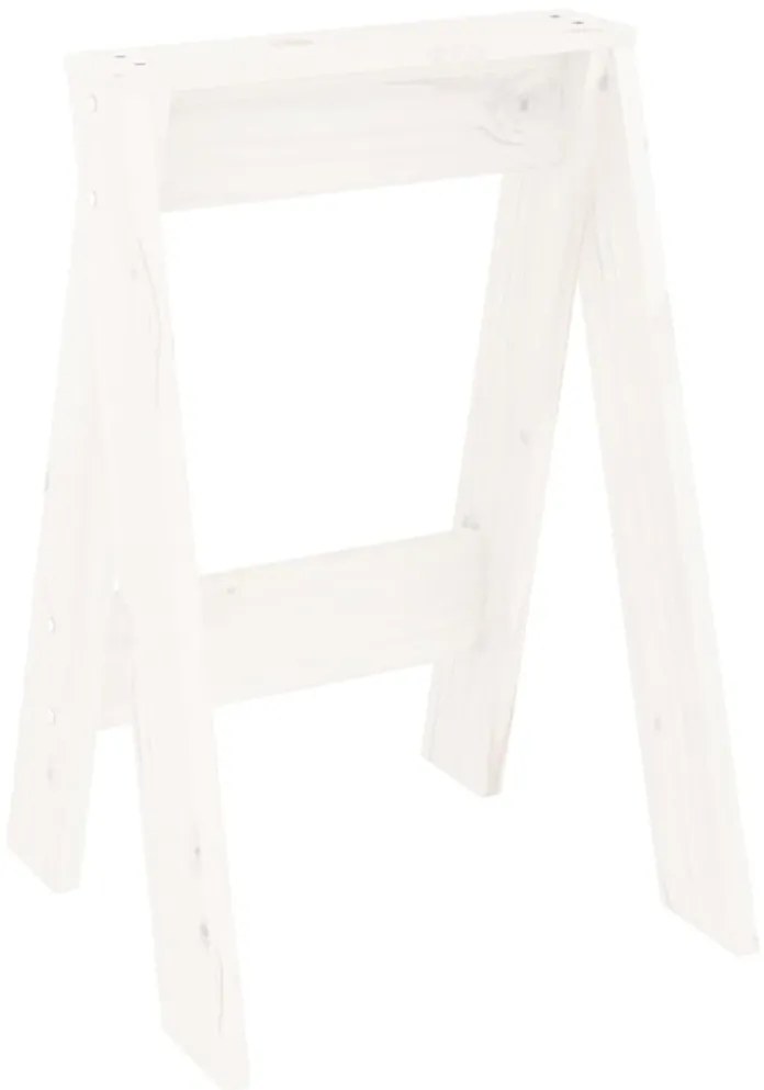 Bancos 2 pcs 40x40x60 cm pinho maciço branco