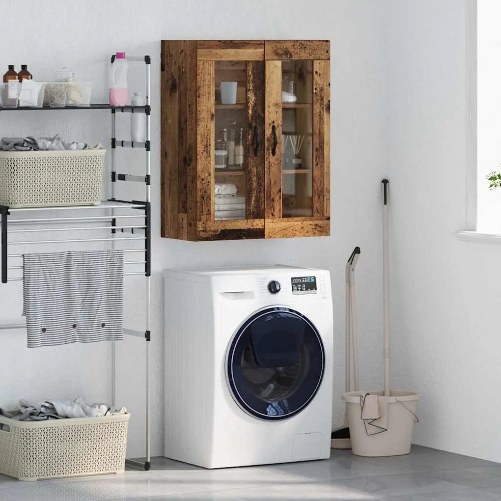 vidaXL Armário de parede Madeira Antiga 69,5 x 34 x 90 cm