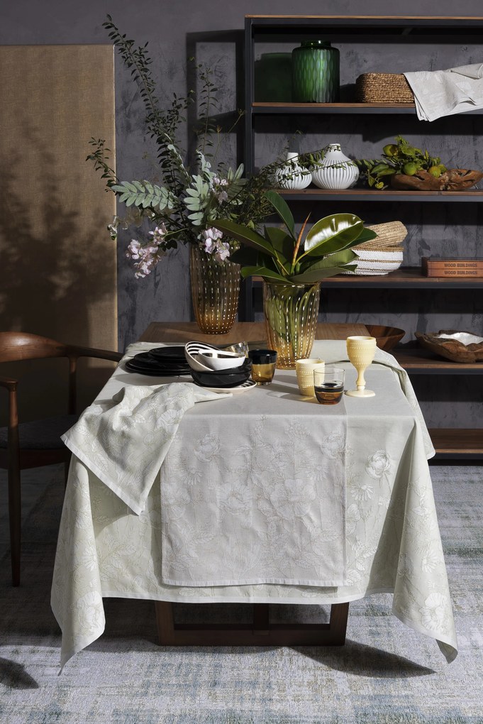 DeVilla - Linha TUTME Toalhas de mesa rectangulares, guardanapos e caminhos de mesa - TURIM: Verde Guardanapo 50x50 cm