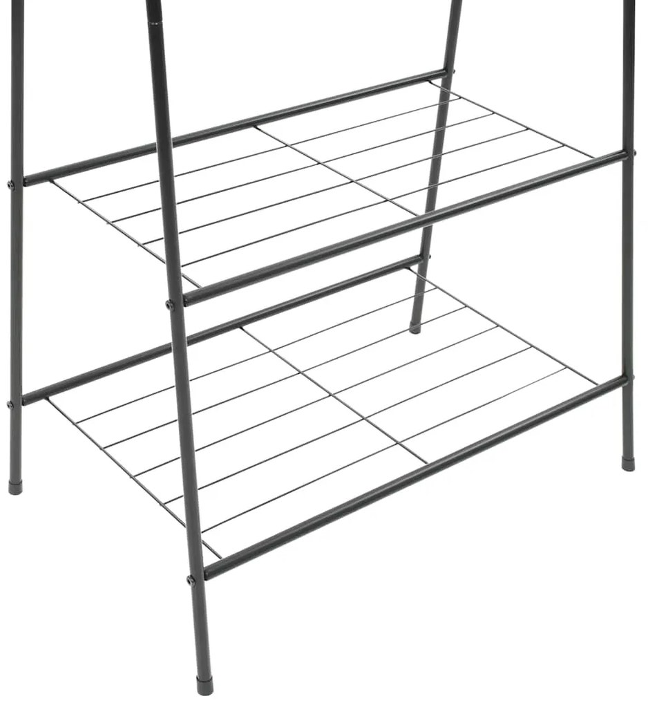 Suporte para roupas 59x35x150 cm preto
