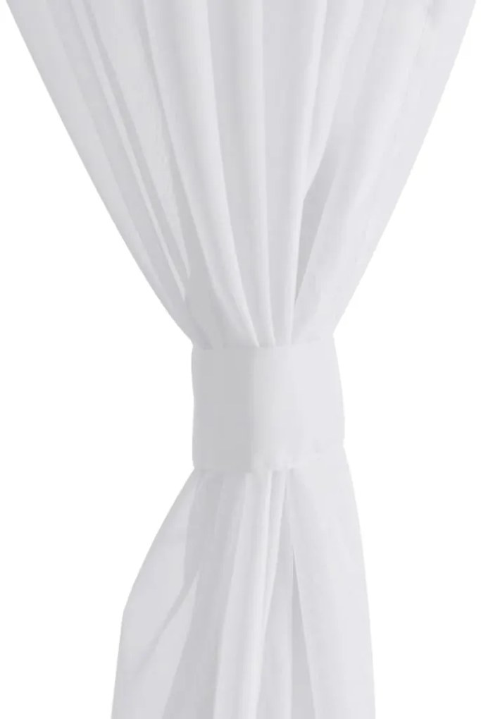 Cortina branca  140 x 225 cm 2 peças