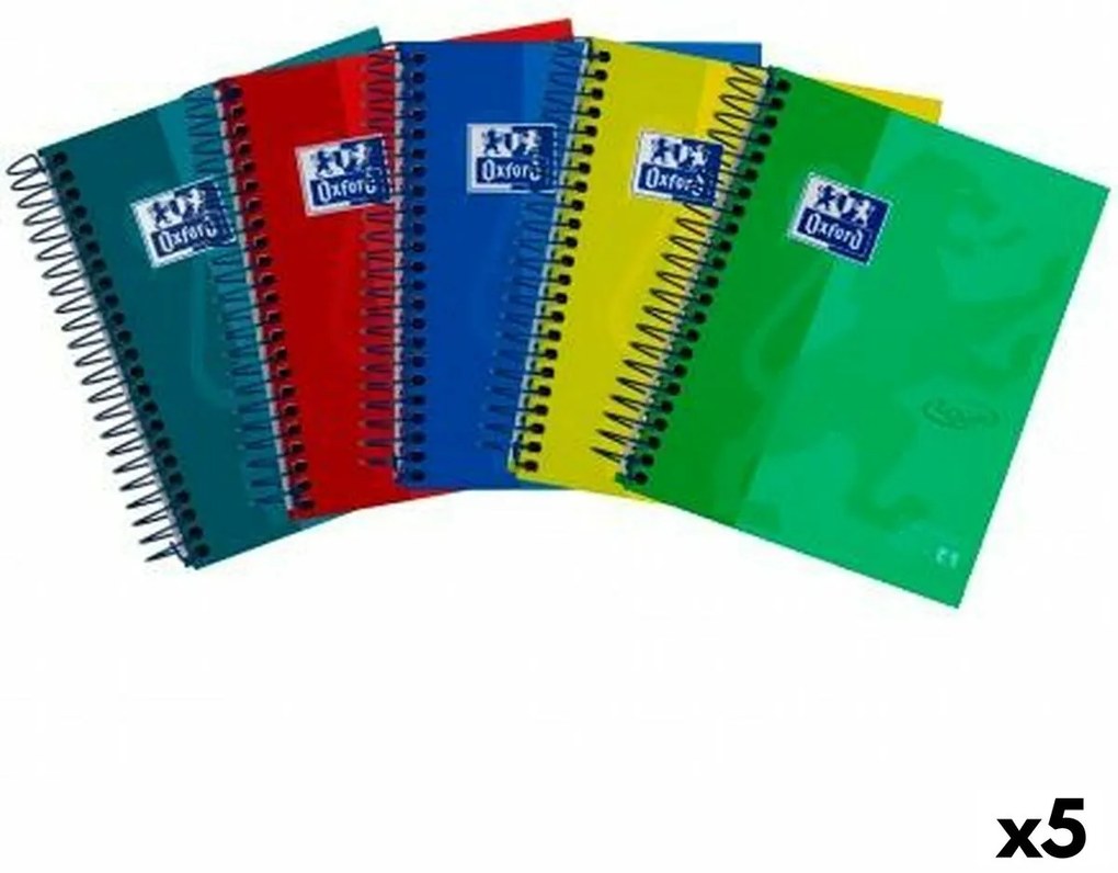 Conjunto de Cadernos Oxford European Book 4 Multicolor 120 Folhas 5 Unidades