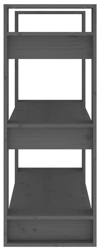 Estante/divisória 80x35x91 cm pinho maciço cinzento