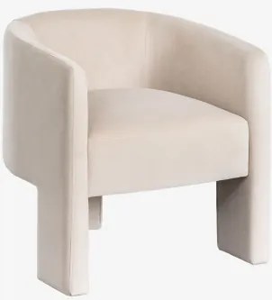 Pack De 2 Poltronas Estofadas Xastru Velluto Beige - Sklum