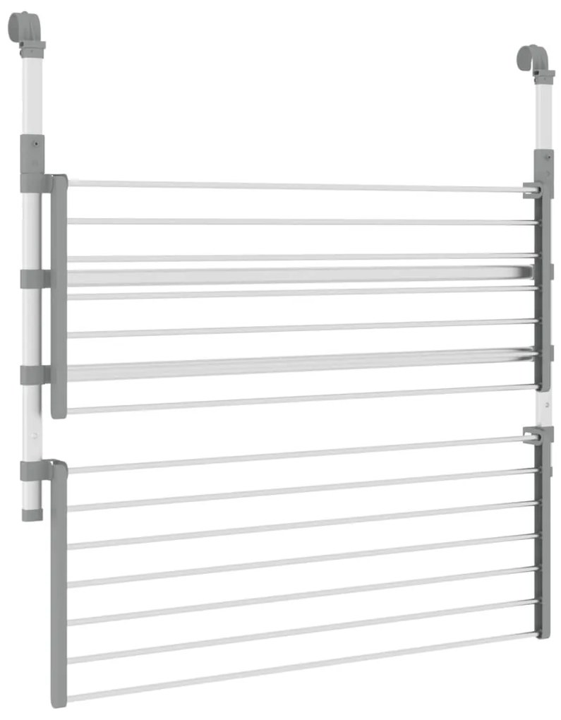 Estendal para varanda 89x25x(60-95) cm alumínio