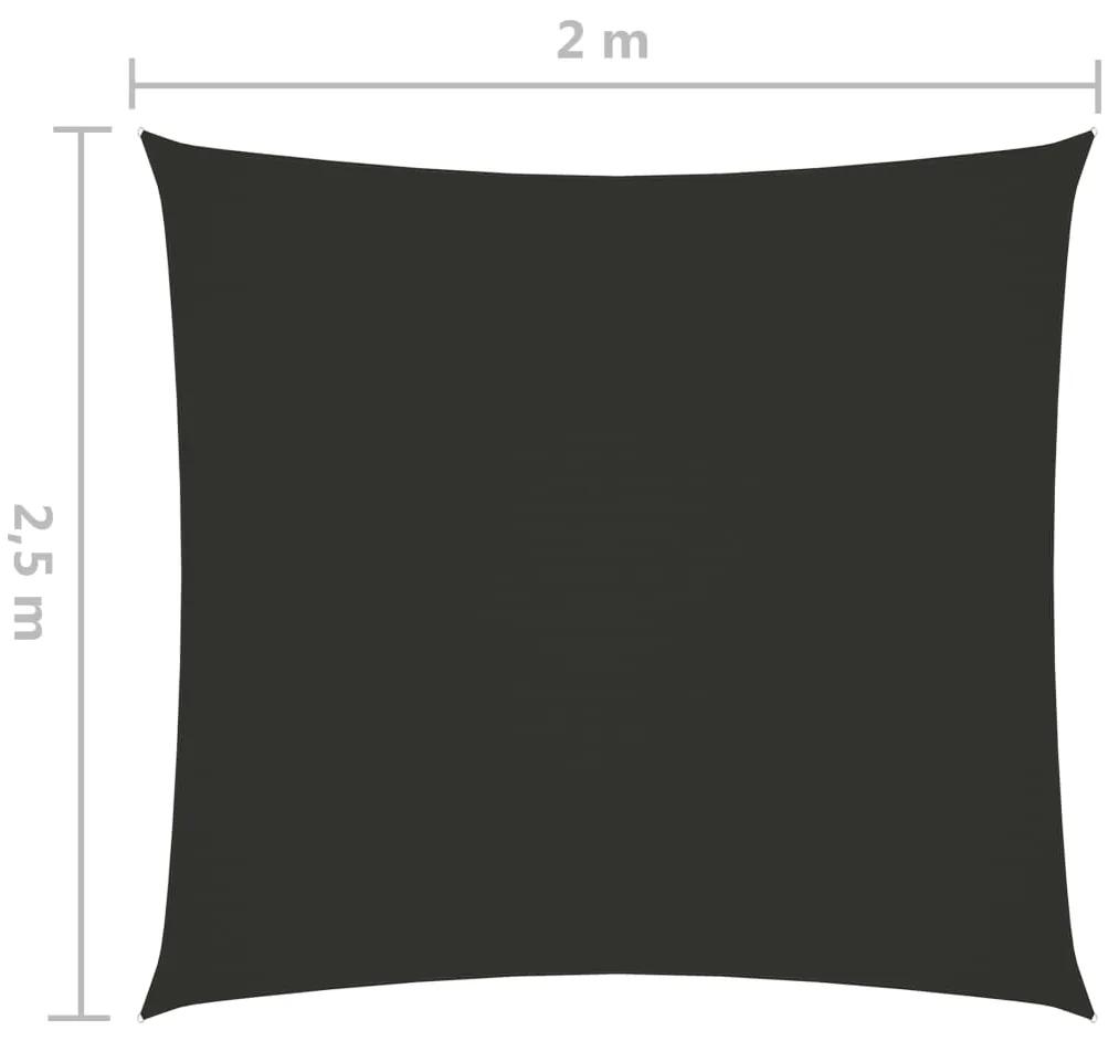 Para-sol estilo vela tecido oxford retangular 2x2,5 m antracite