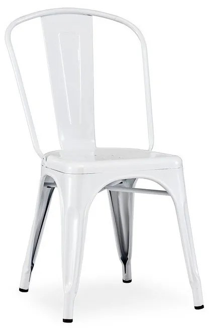 Conjunto 4 Cadeiras de Cozinha e Sala de Jantar TOL, aço, branca