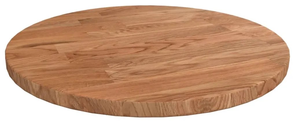 vidaXL Tampo mesa redondo Ø30x1,5 cm carvalho tratado castanho-claro