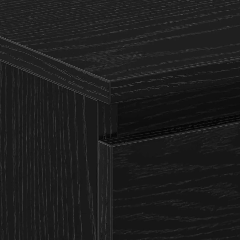 Camas de cabeceira vidaXL com gavetas 2 pcs Carvalho Preto 30x30x40 cm