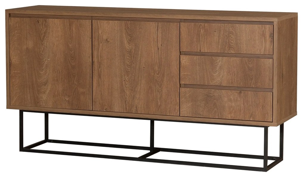 Conjunto de Mobiliário de Sala Laxus – Nogueira/Preto – 90 x 39 x 40 c