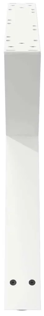 Pés para mesa de centro 2 peças, branco, 70x (42-43,3) cm, aço