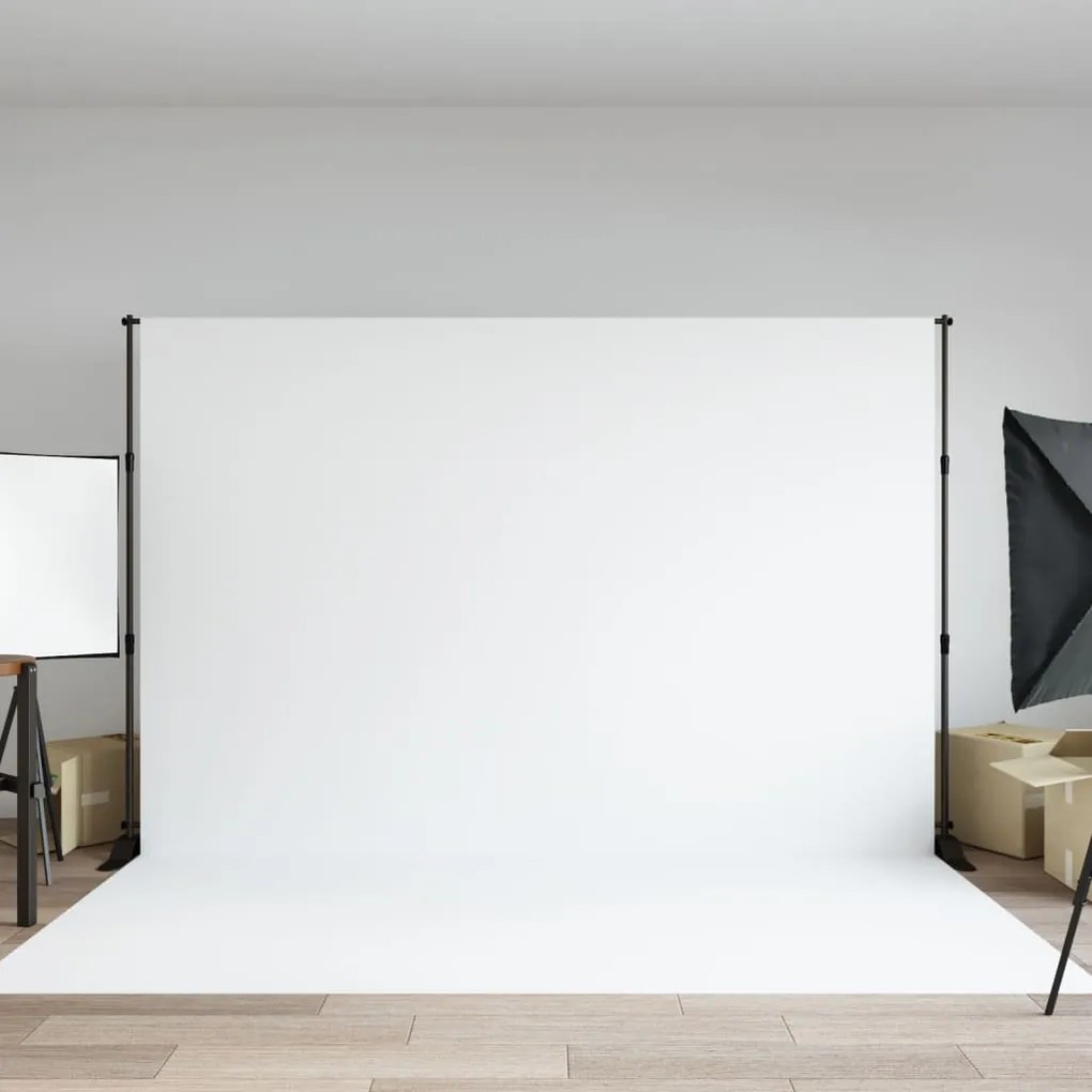 vidaXL Suporte para fundo fotográfico 305x243 cm aço preto